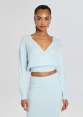 Jessalyn Reversible Knit Top by SEROYA in Arctic Blue, product image 1