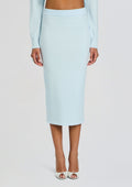 Tansy Knit Midi Skirt by SEROYA in Arctic Blue, product image 1