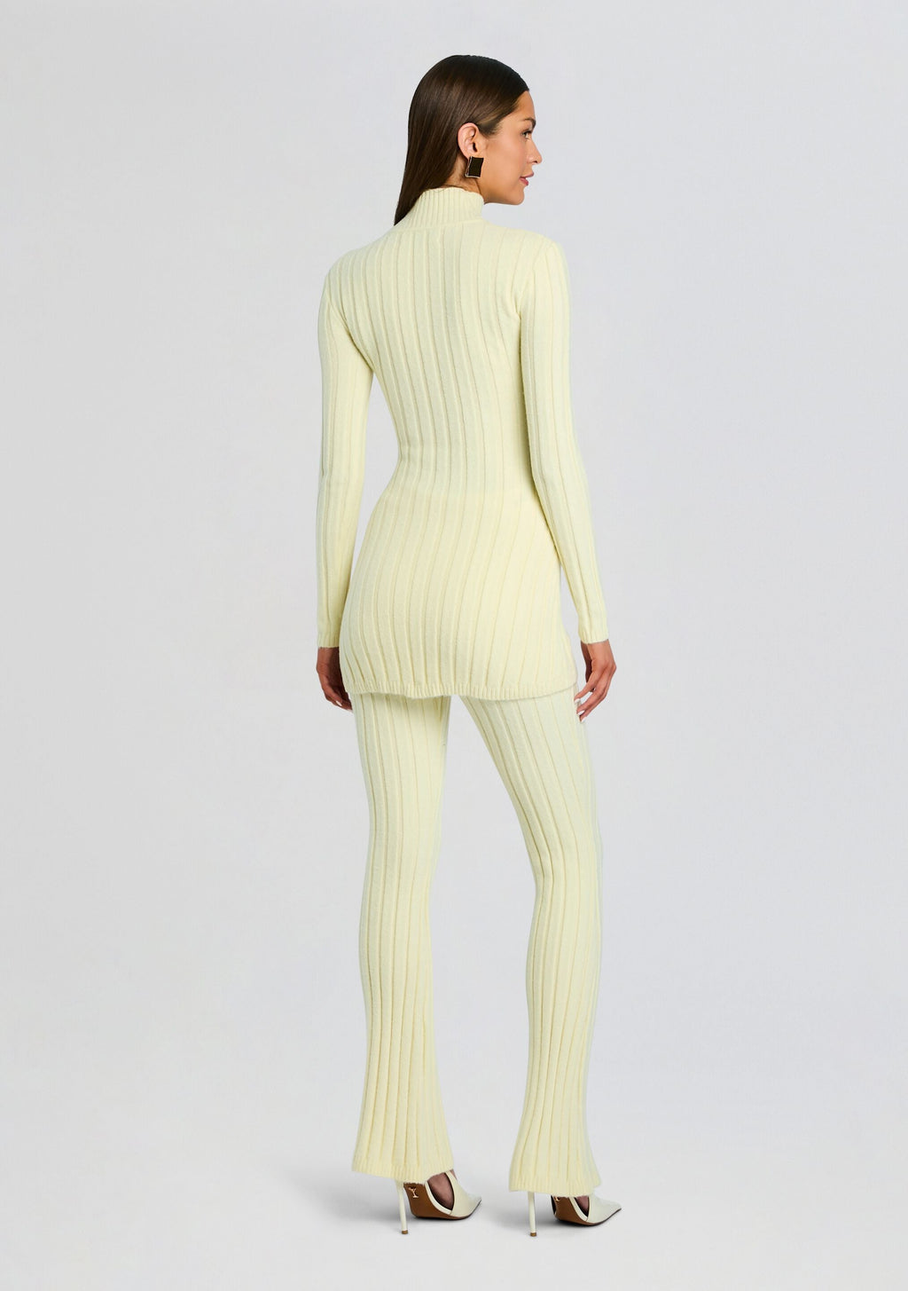 Marzi Knit Tunic by SEROYA in Pastel Yellow, product image 4