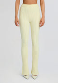 Velira Knit Pant by SEROYA in Pastel Yellow, product image 1