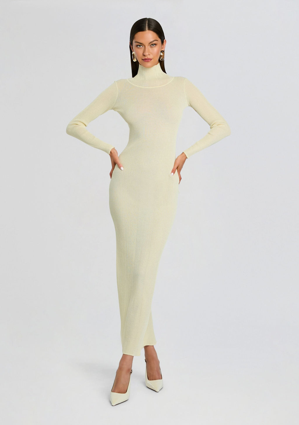 Maurice Knit Maxi Dress by SEROYA in Shortbread, product image 1