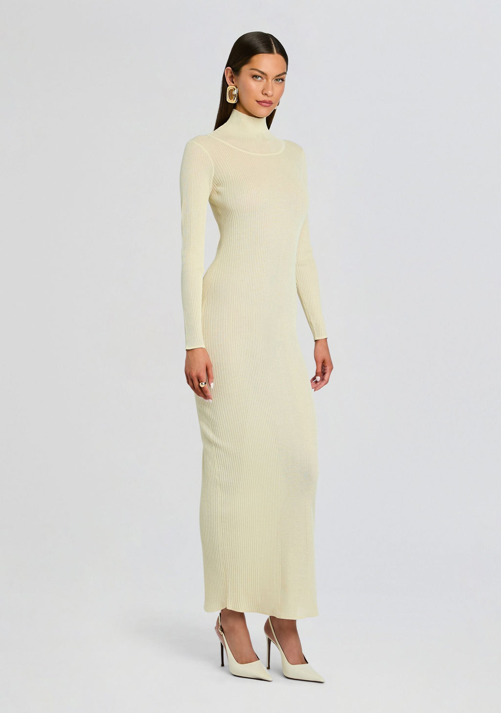 Maurice Knit Maxi Dress by SEROYA in Shortbread, product image 3