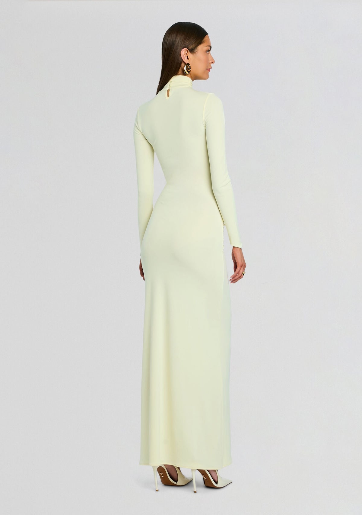Oona Maxi Dress by SEROYA in Pastel Yellow, product image 4