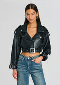 Victoria Leather Jacket by retrofête in Black, product image 1