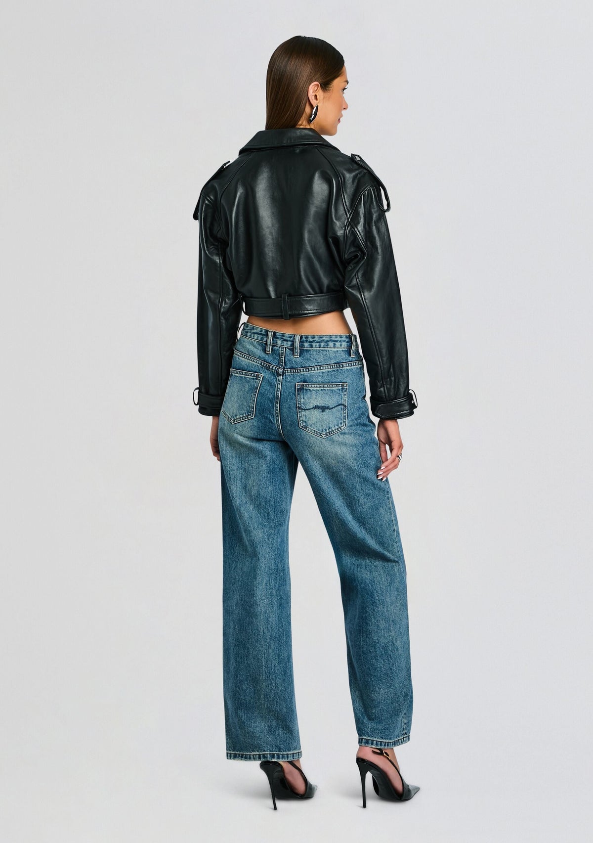 Victoria Leather Jacket by retrofête in Black, product image 5