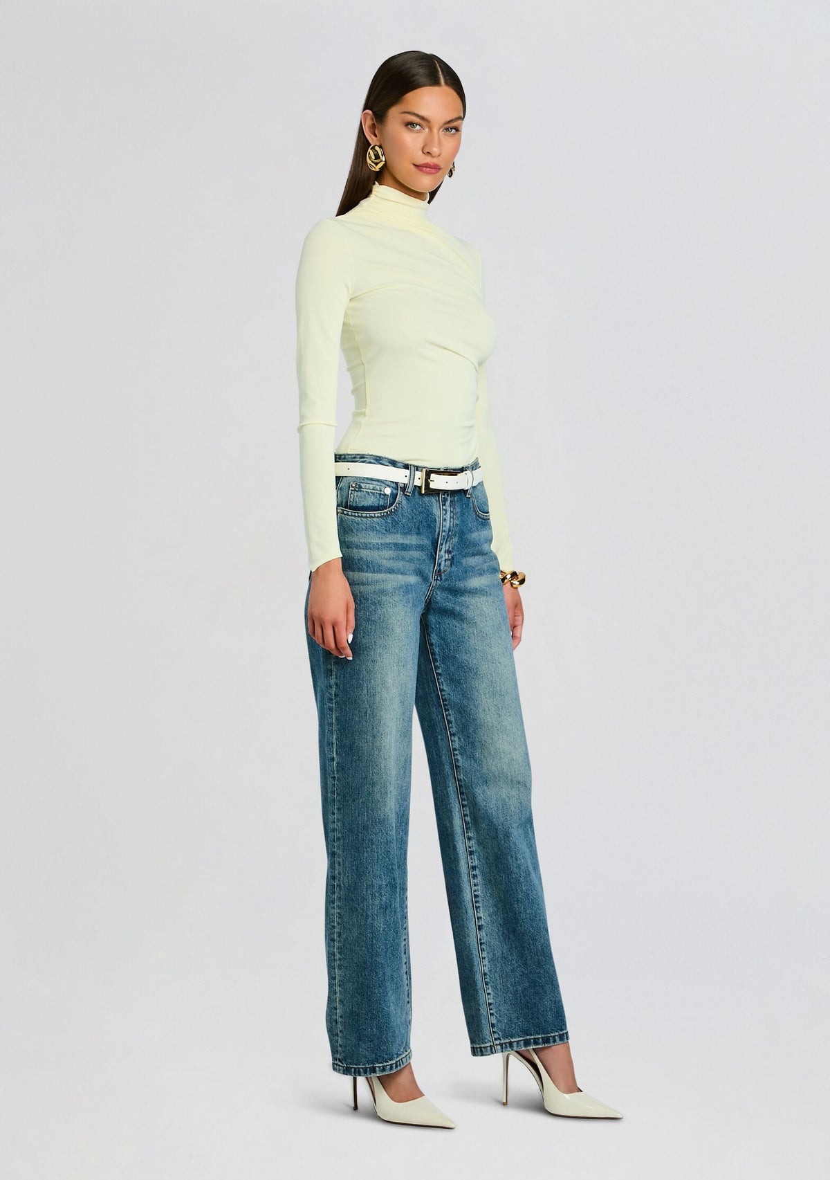 Vivienne Top by SEROYA in Pastel Yellow, product image 4