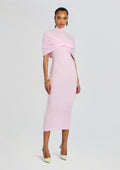 Wisteria Knit Midi Dress by SEROYA in Ballet Pink, product image 1