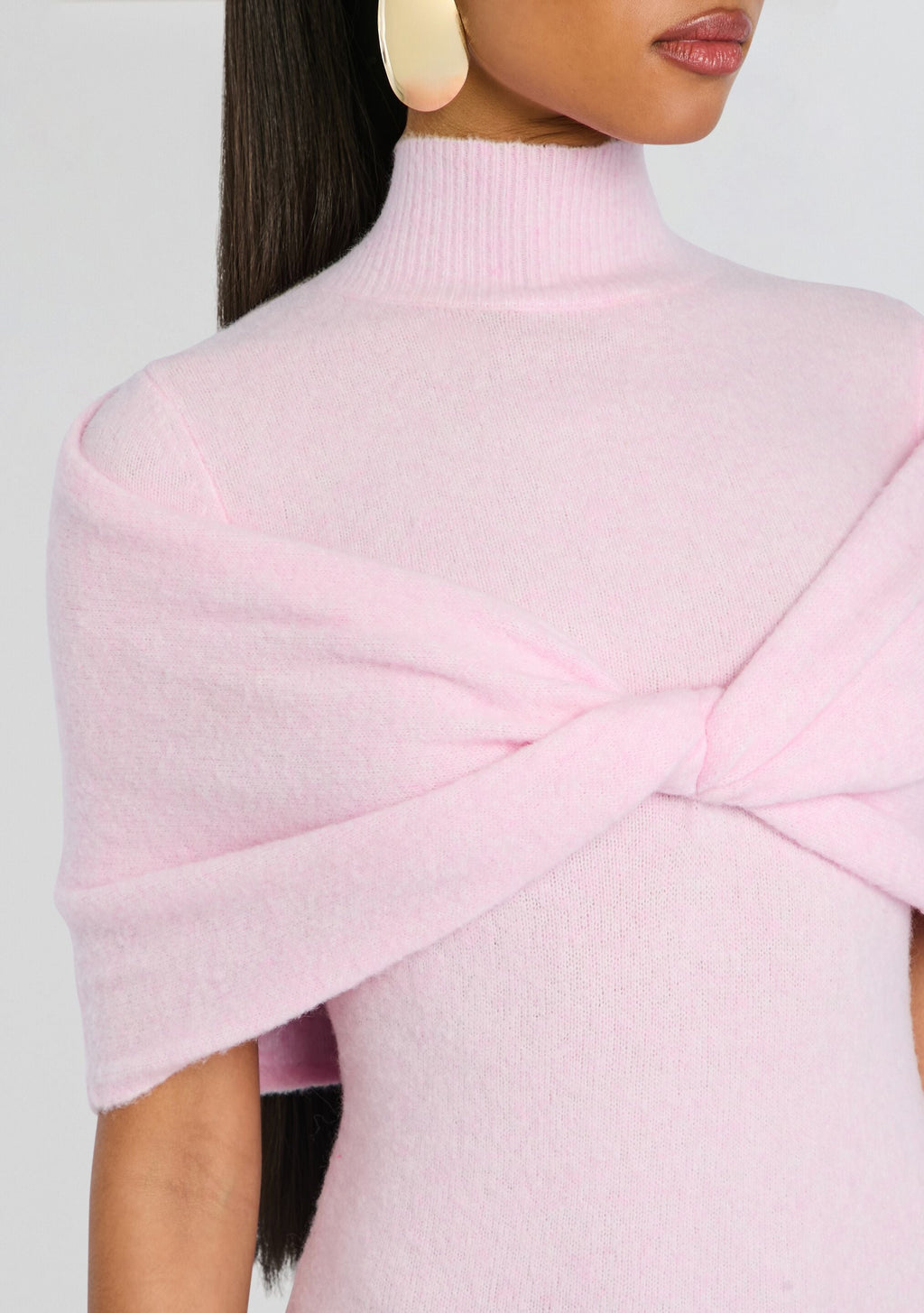 Wisteria Knit Midi Dress by SEROYA in Ballet Pink, product image 2