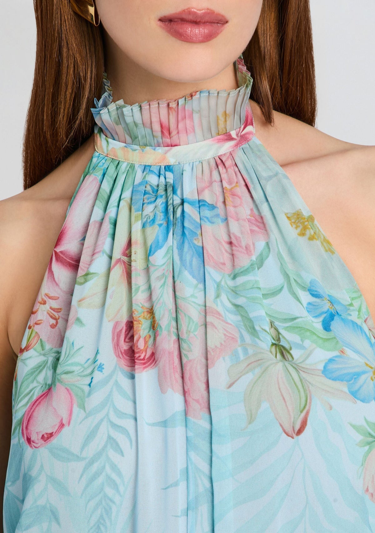 Francy Dress by retrofête in Bleu Fleur Tropicale, product image 3