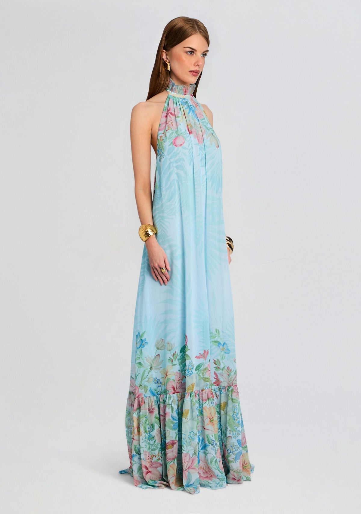 Francy Dress by retrofête in Bleu Fleur Tropicale, product image 4