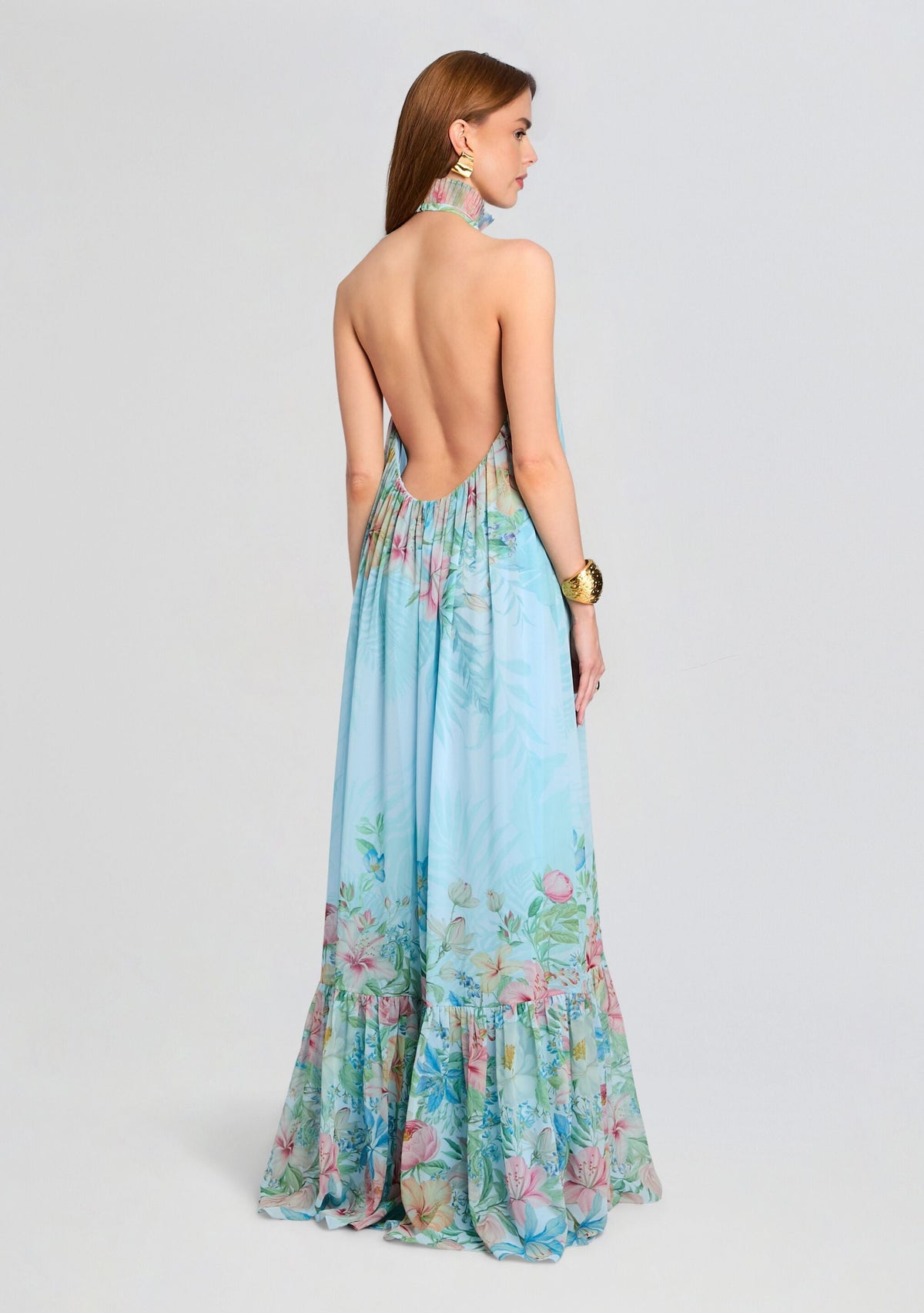 Francy Dress by retrofête in Bleu Fleur Tropicale, product image 5