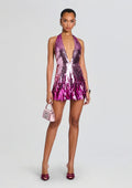Kinara Sequin Dress by retrofête in Peony, product image 1