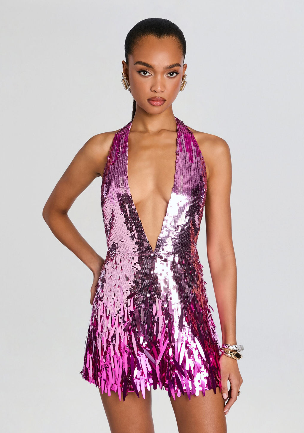 Kinara Sequin Dress by retrofête in Peony, product image 5