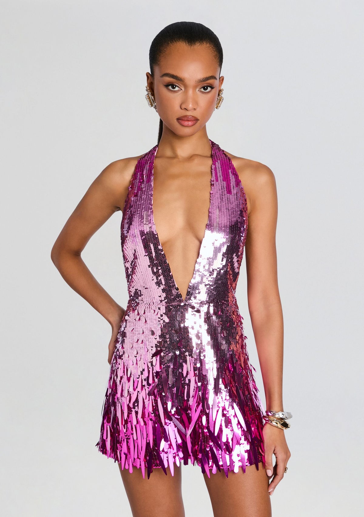 Kinara Sequin Dress by retrofête in Peony, product image 5