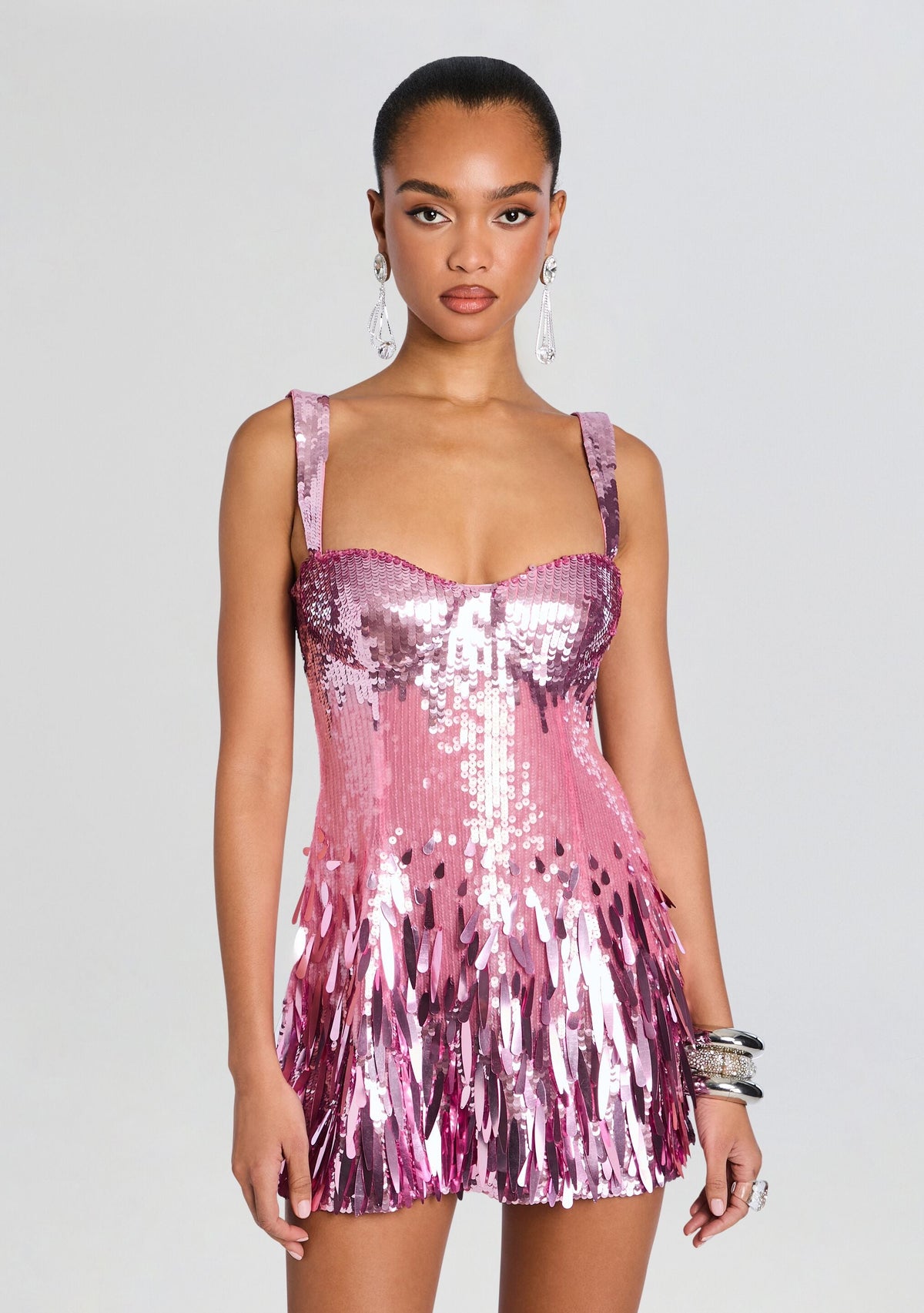 Solstise Sequin Dress by retrofête in Rosa, product image 6