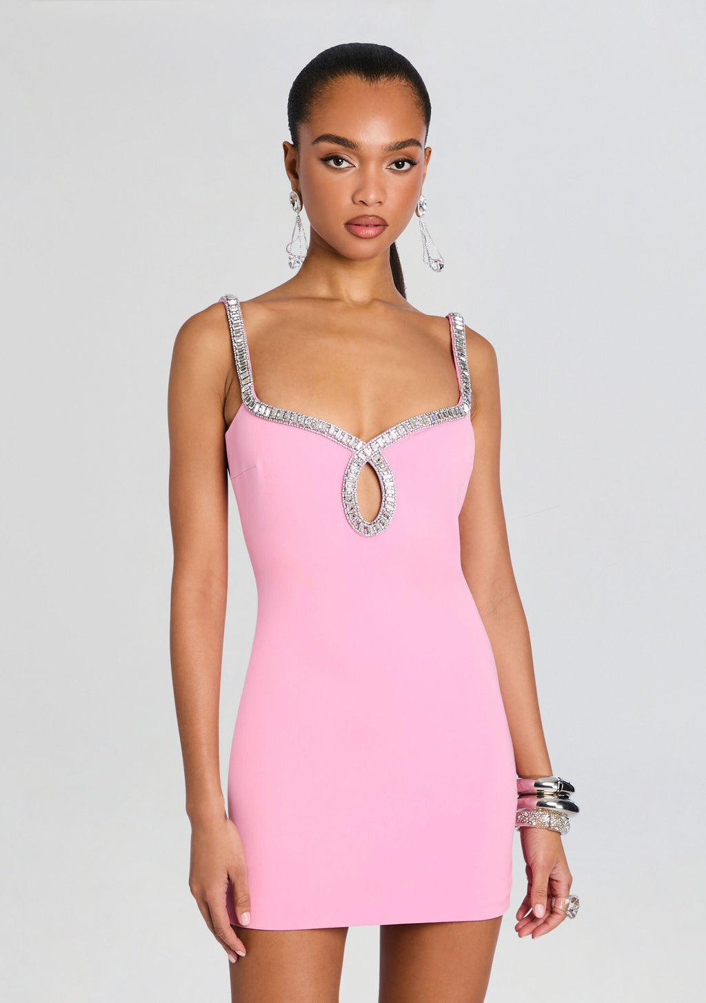 Talitha Embellished Dress by retrofête in Flamingo, product image 5