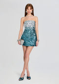 Tancy Sequin Dress by retrofête in Seychelle/Teal Omb, product image 1