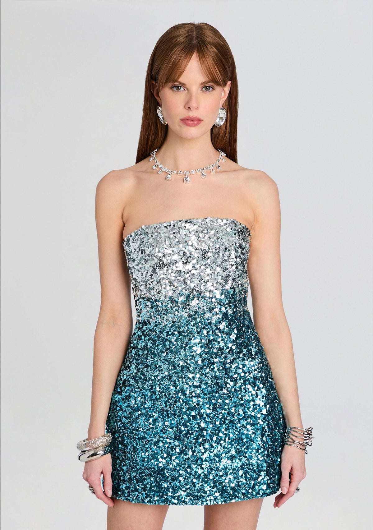 Tancy Sequin Dress by retrofête in Seychelle/Teal Omb, product image 5