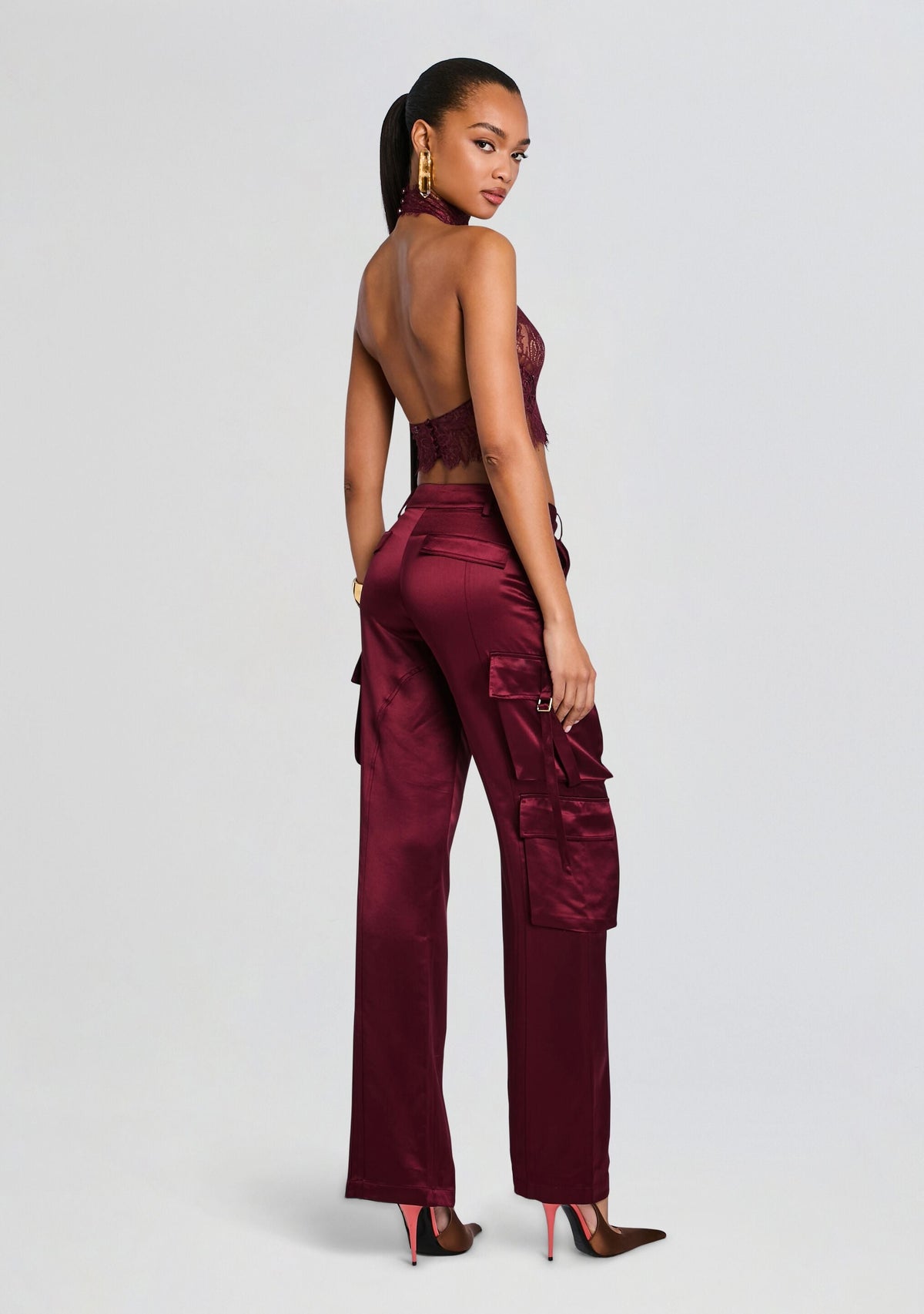 Violet Lace Top by retrofête in Port, product image 5