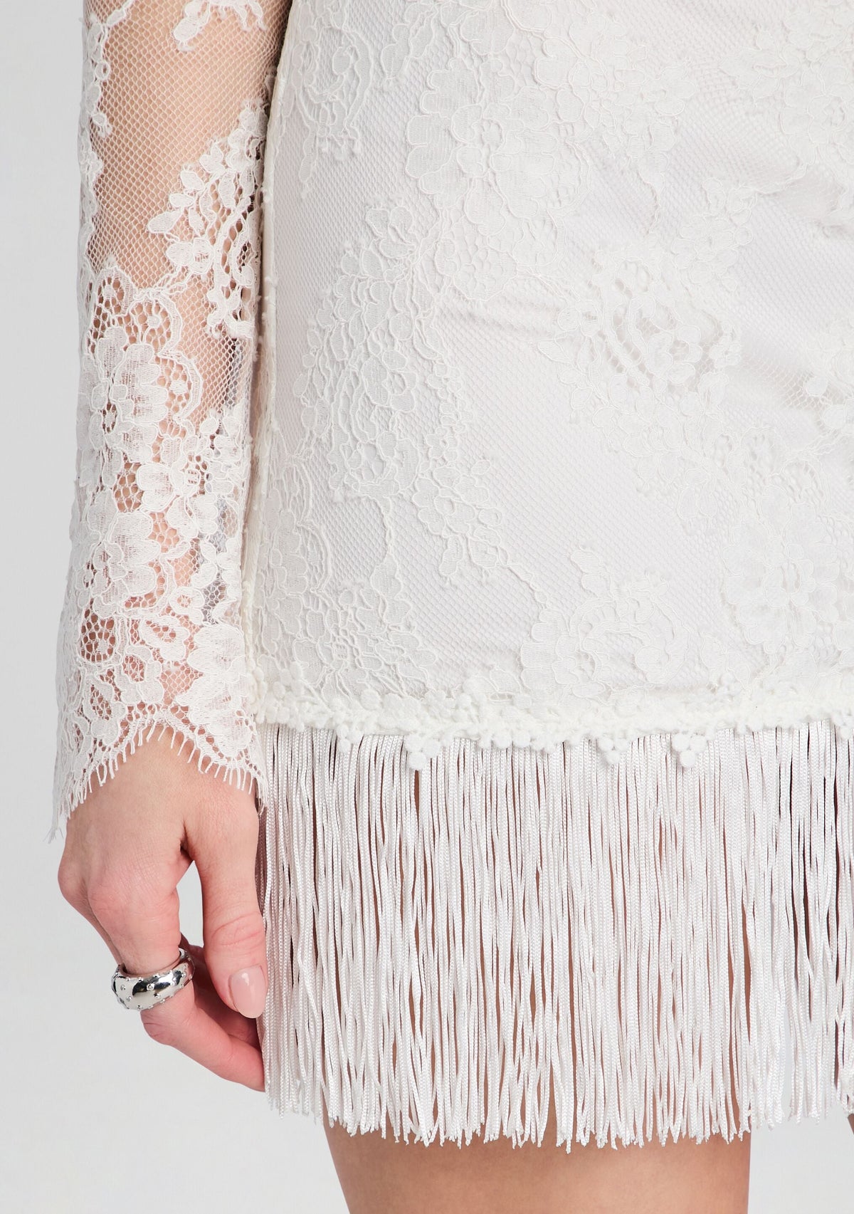 Xylina Lace Dress by retrofête in Ivory, product image 2
