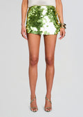 Azari Sequin Skirt by retrofête in Kiwi, product image 1