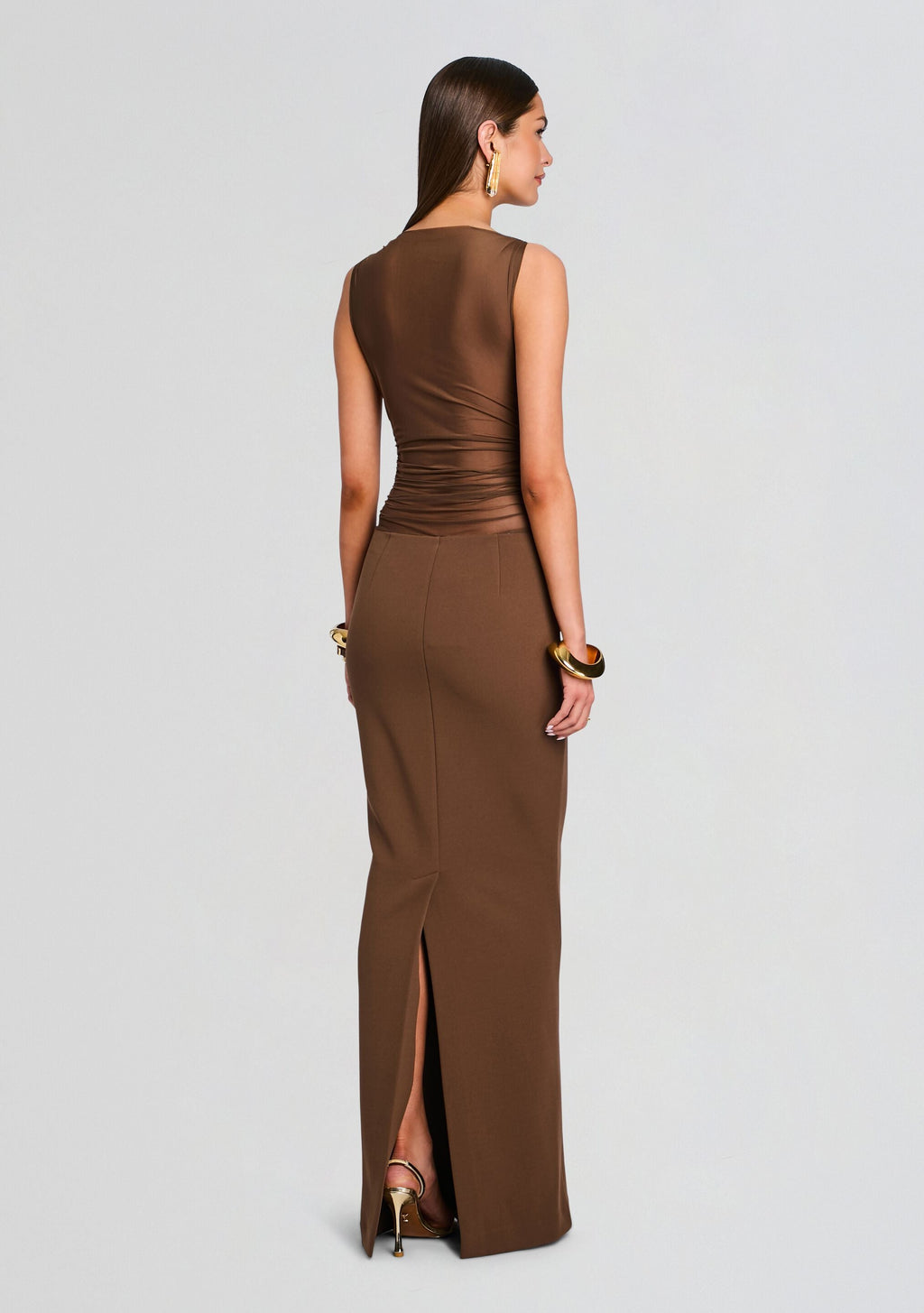 Marla Maxi Dress by SEROYA in Sable Brown, product image 4