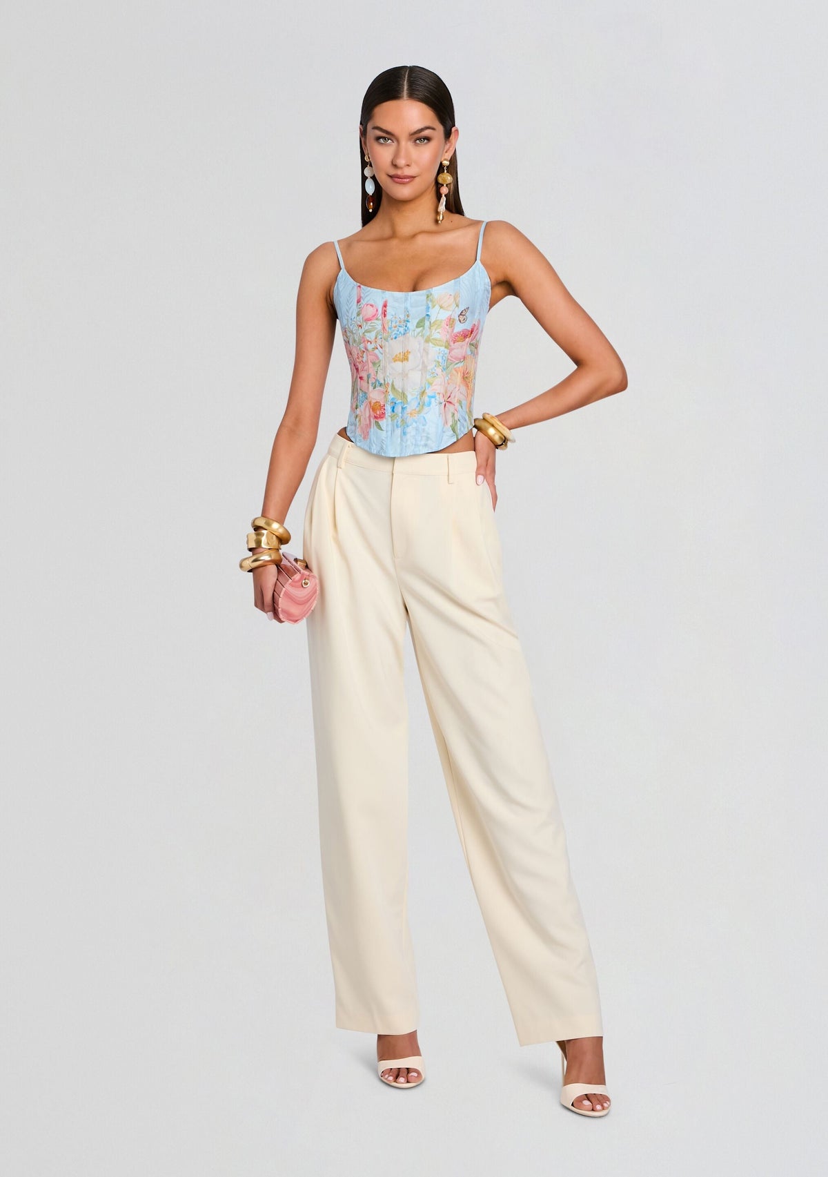 Moxie Top by retrofête in Bleu Fleur Tropicale, product image 2