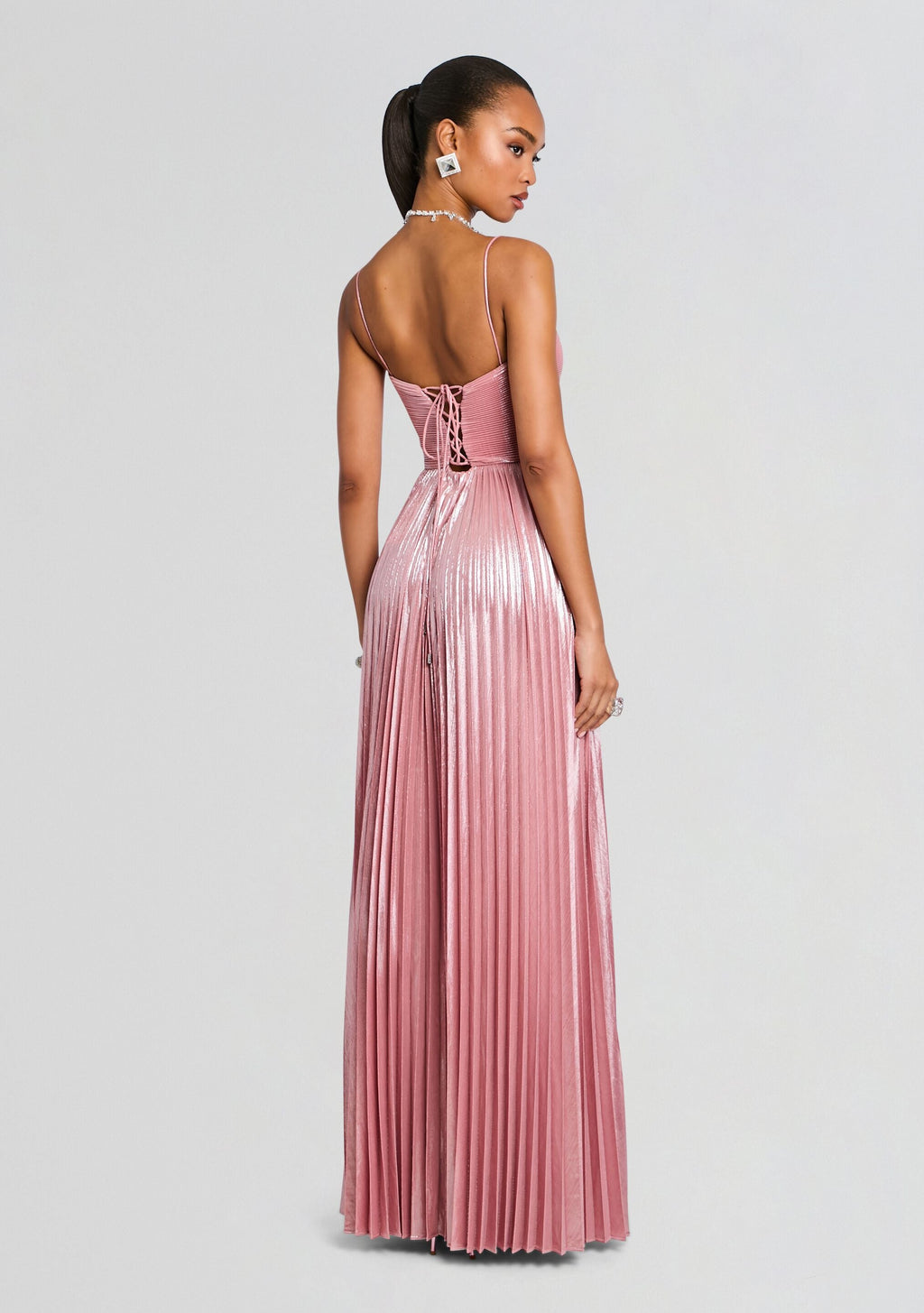 Rhosyn Dress by retrofête in Metallic Rosa, product image 4