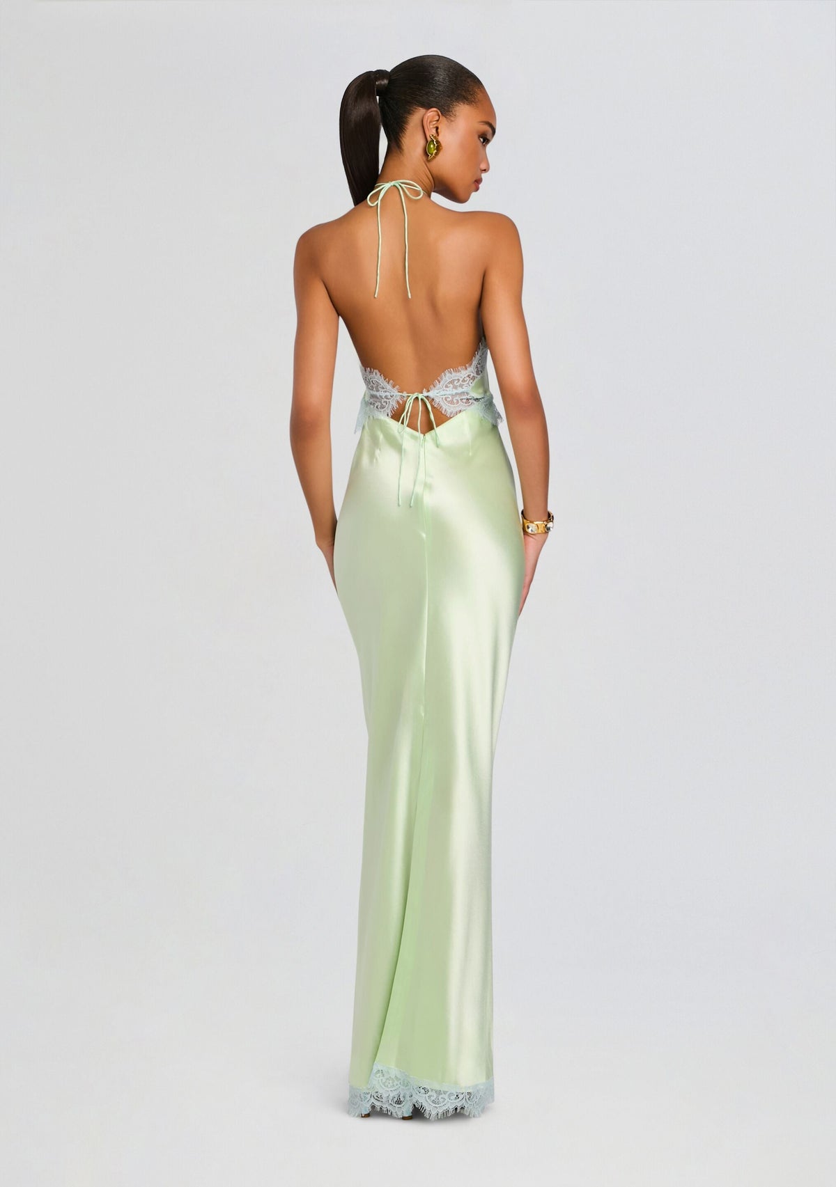 Everly Lace Dress by retrofête in Glace Pistachio, product image 4