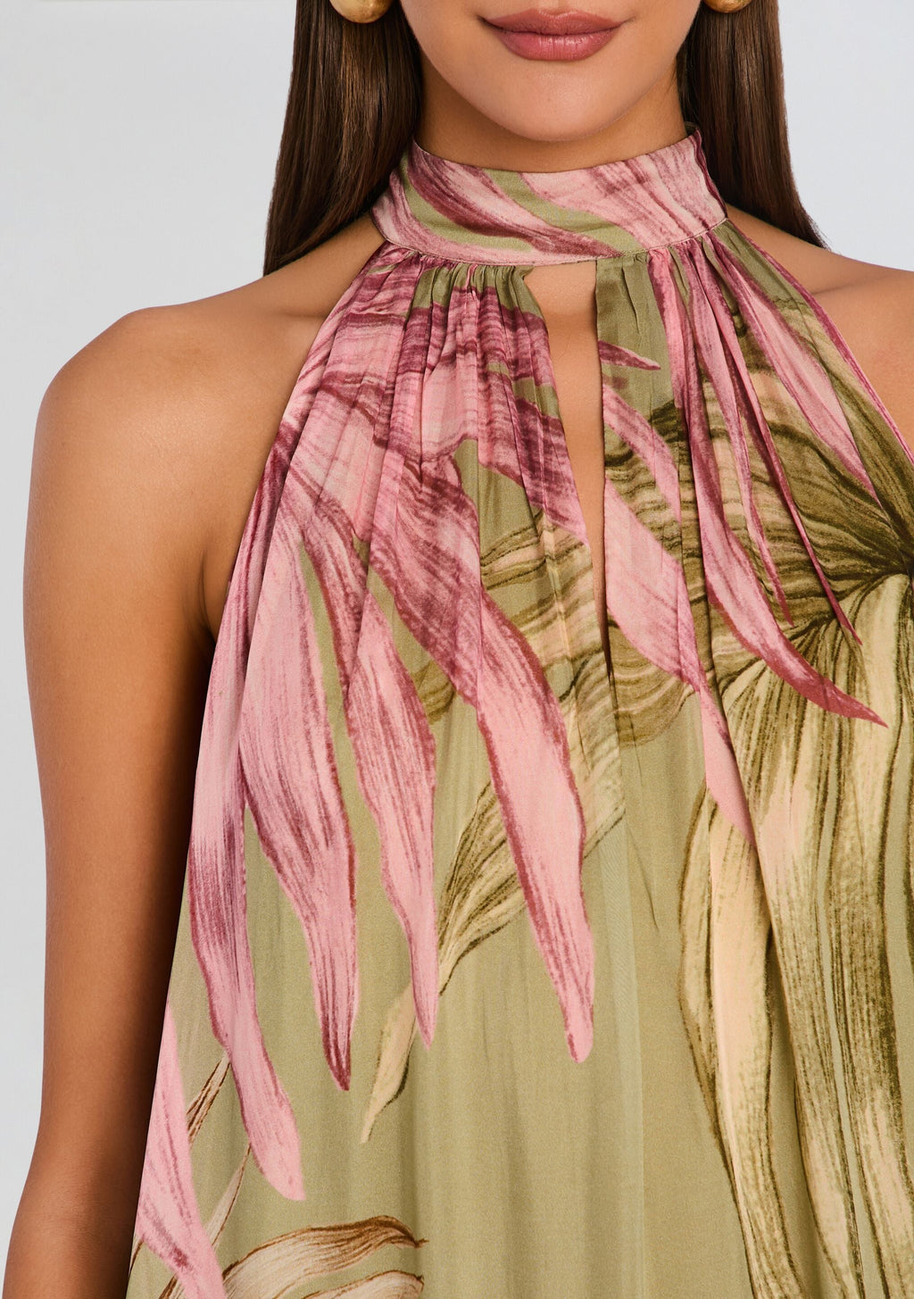 Fawn Flared Maxi Dress by Rococo Sand in Green, product image 2