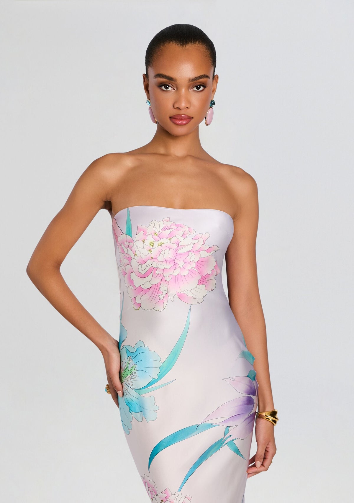 Keaton Silk Dress by retrofête in Beija Flor Rosa, product image 5
