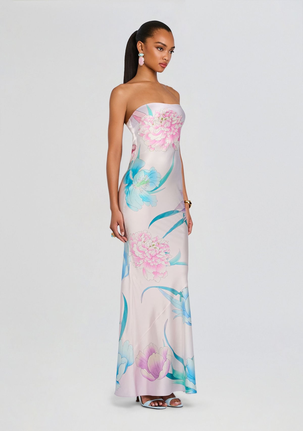 Keaton Silk Dress by retrofête in Beija Flor Rosa, product image 4