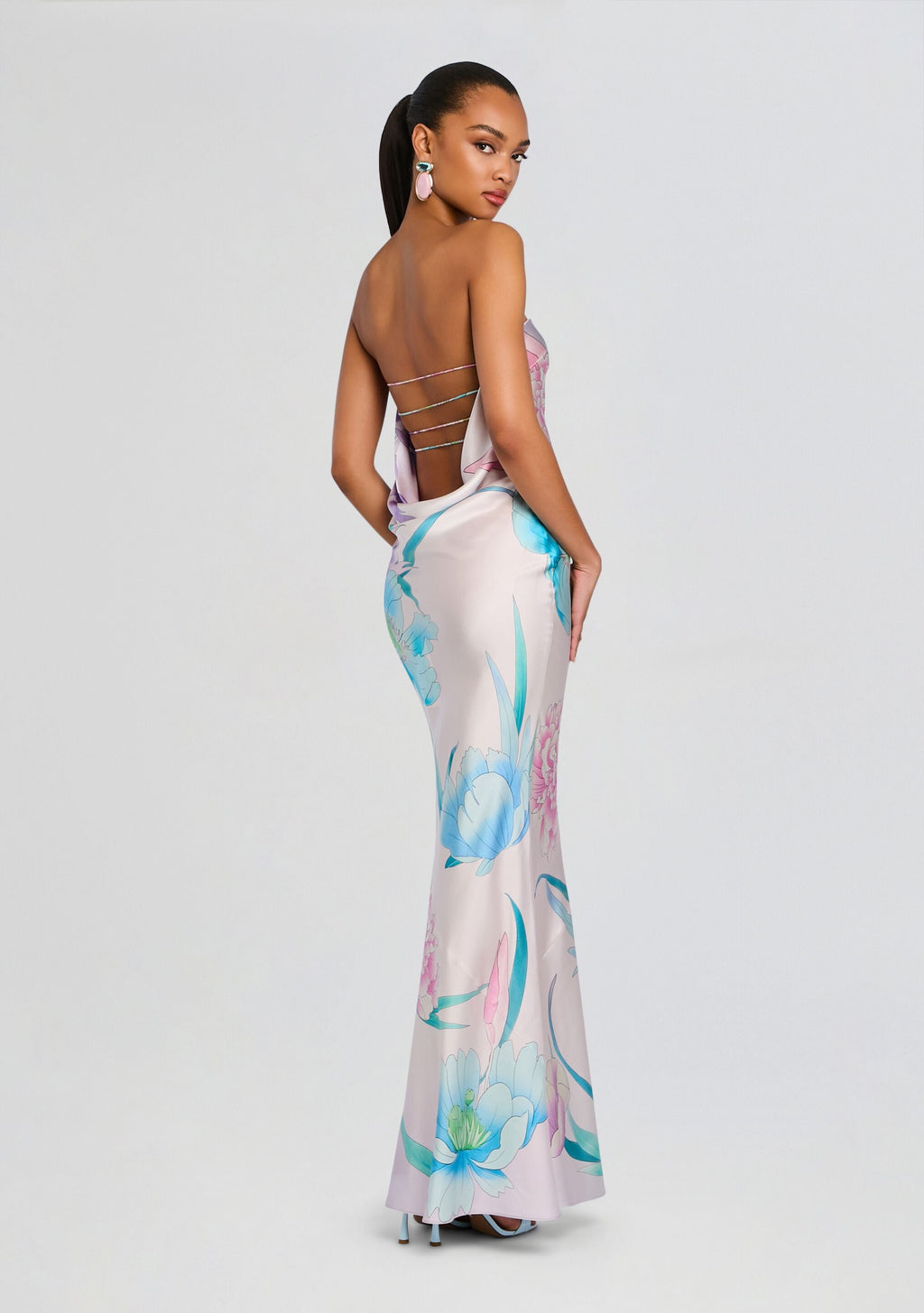 Keaton Silk Dress by retrofête in Beija Flor Rosa, product image 1