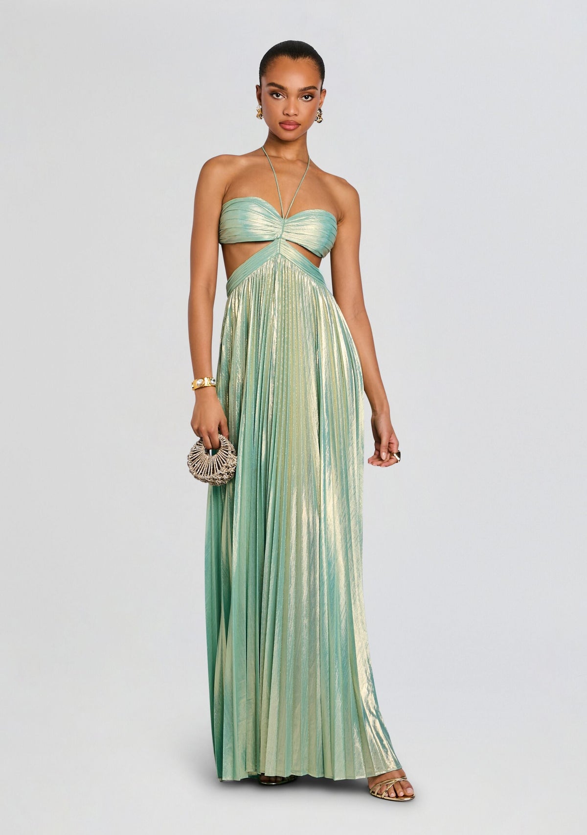 Keira Dress by retrofête in Golden Mint, product image 1