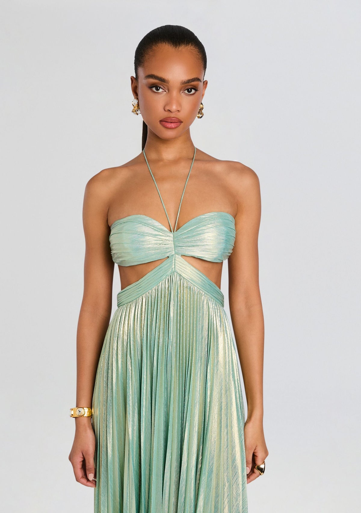 Keira Dress by retrofête in Golden Mint, product image 5