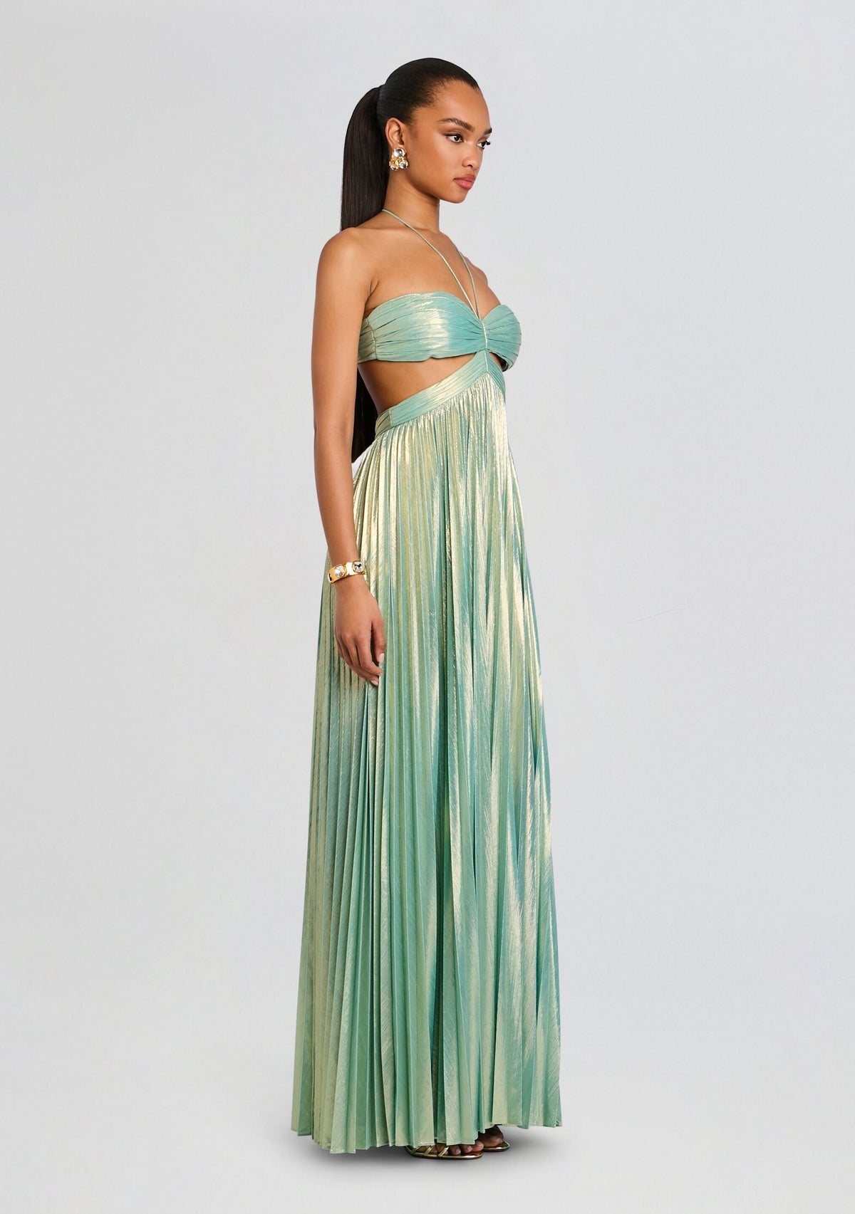 Keira Dress by retrofête in Golden Mint, product image 3