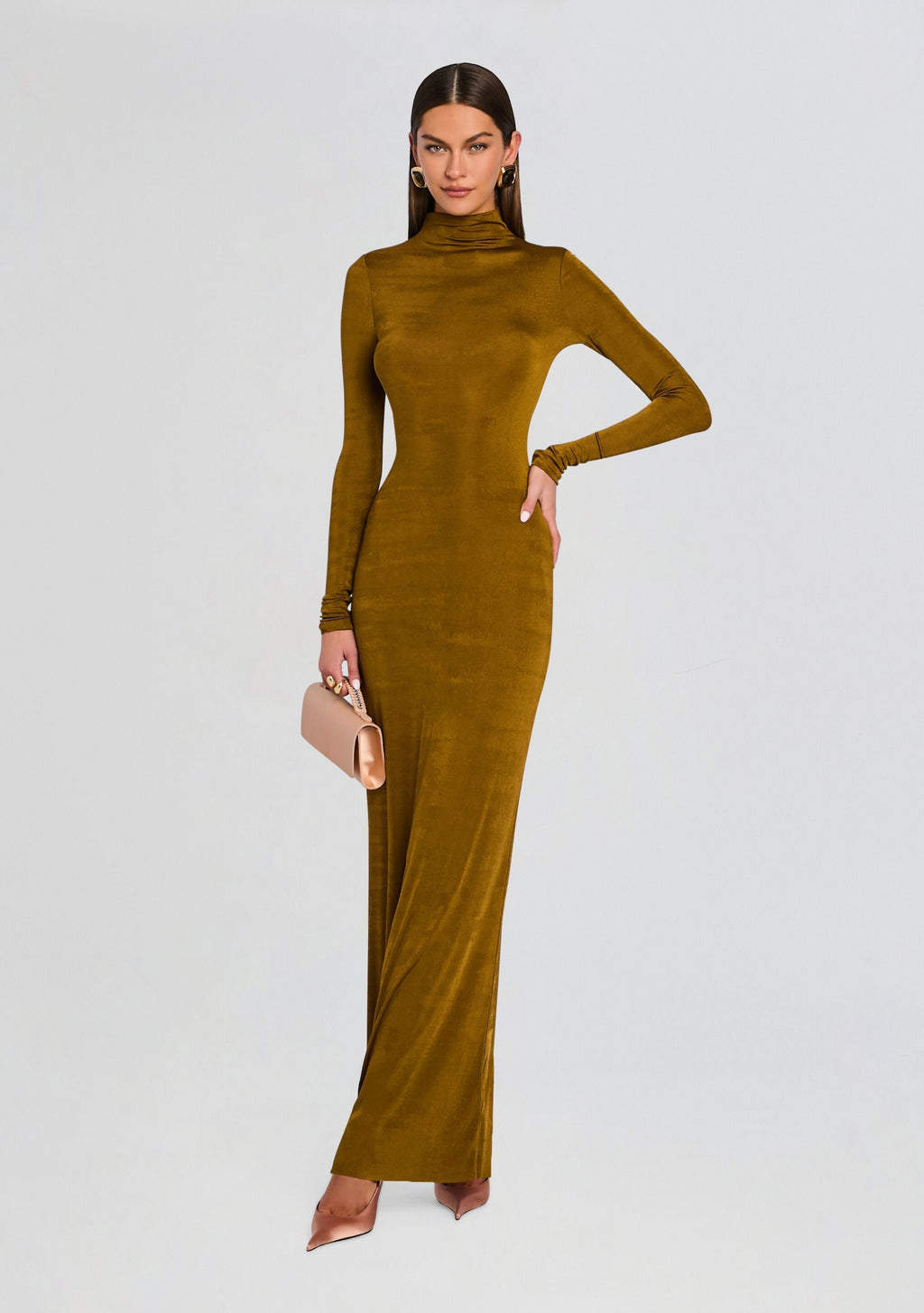 Kim Maxi Dress by SEROYA in Ochre, product image 1