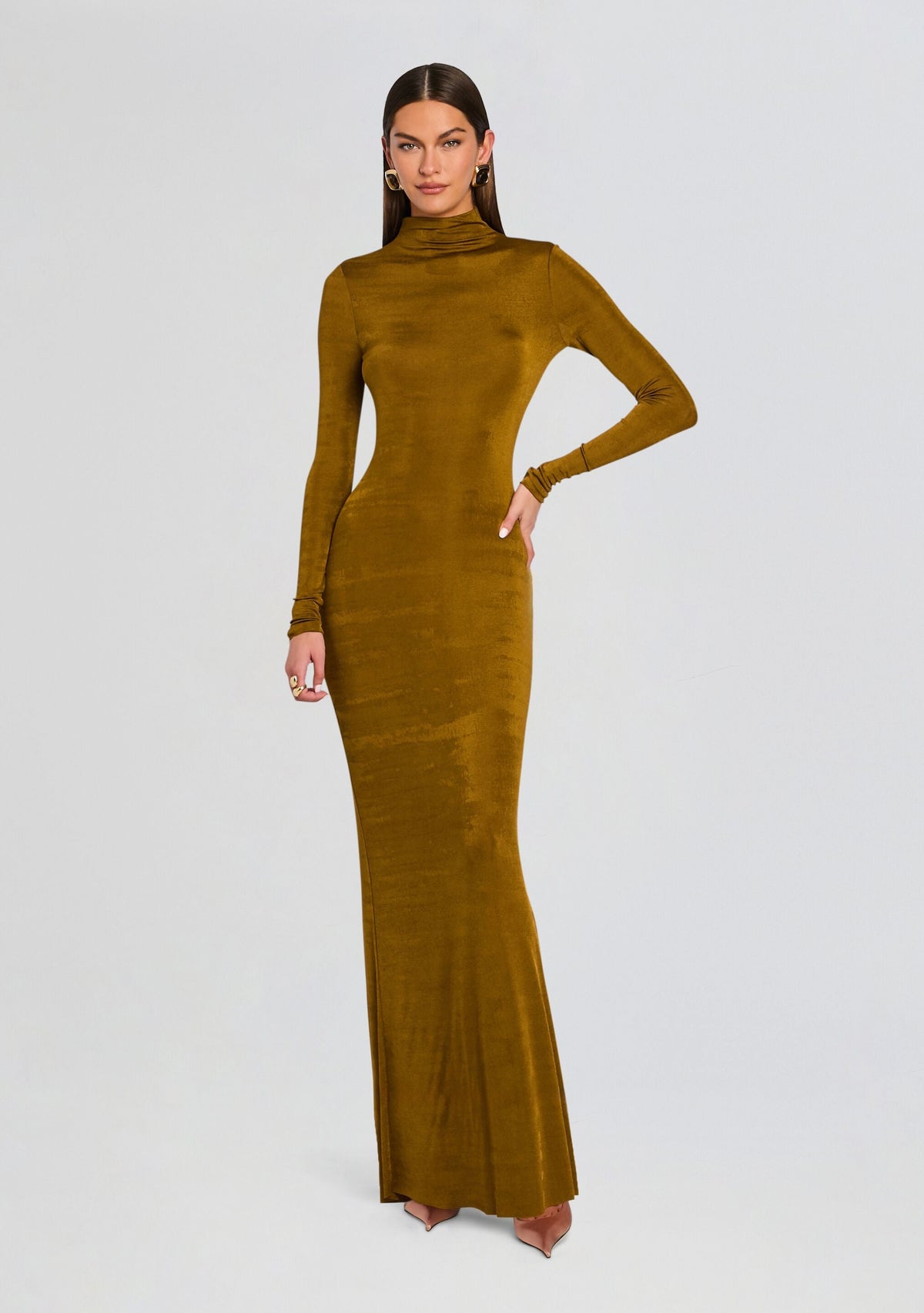 Kim Maxi Dress by SEROYA in Ochre, product image 5