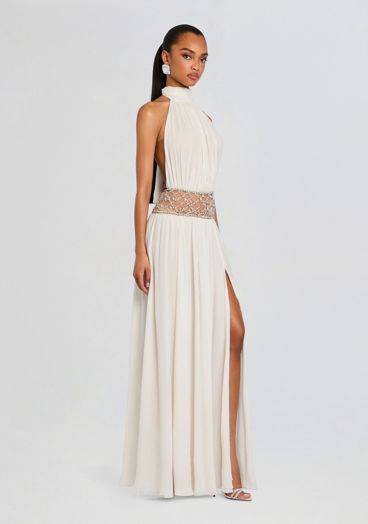 Kreeli Embellished Dress by retrofête in White, product image 3