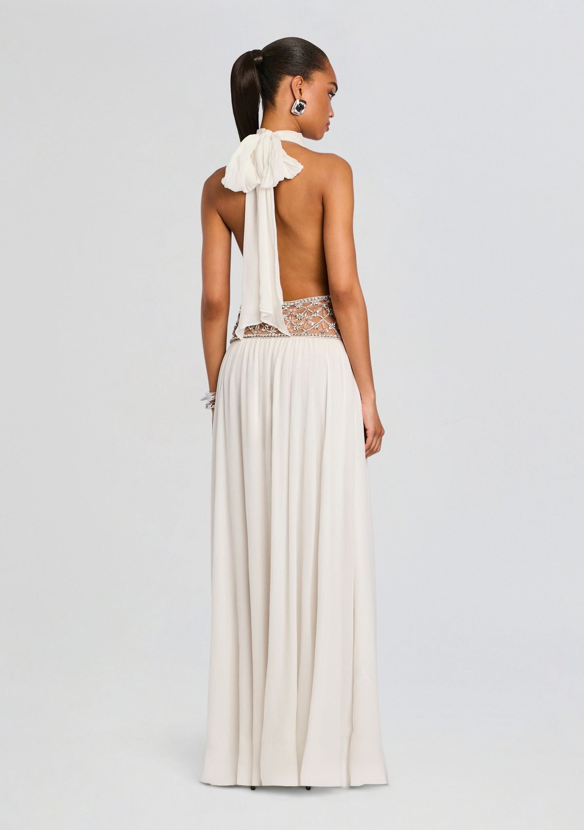 Kreeli Embellished Dress by retrofête in White, product image 4