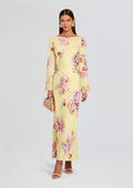 Kysha Long Bias Dress by Hemant & Nandita in Yellow, product image 1
