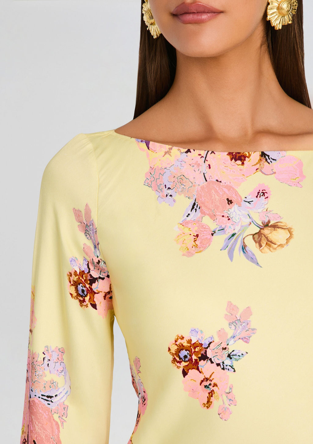 Kysha Long Bias Dress by Hemant & Nandita in Yellow, product image 2