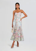 Danny Long Dress by Charo Ruiz in Blue Botanic, product image 1