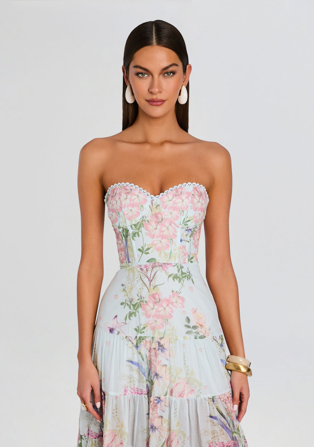 Danny Long Dress by Charo Ruiz in Blue Botanic, product image 5