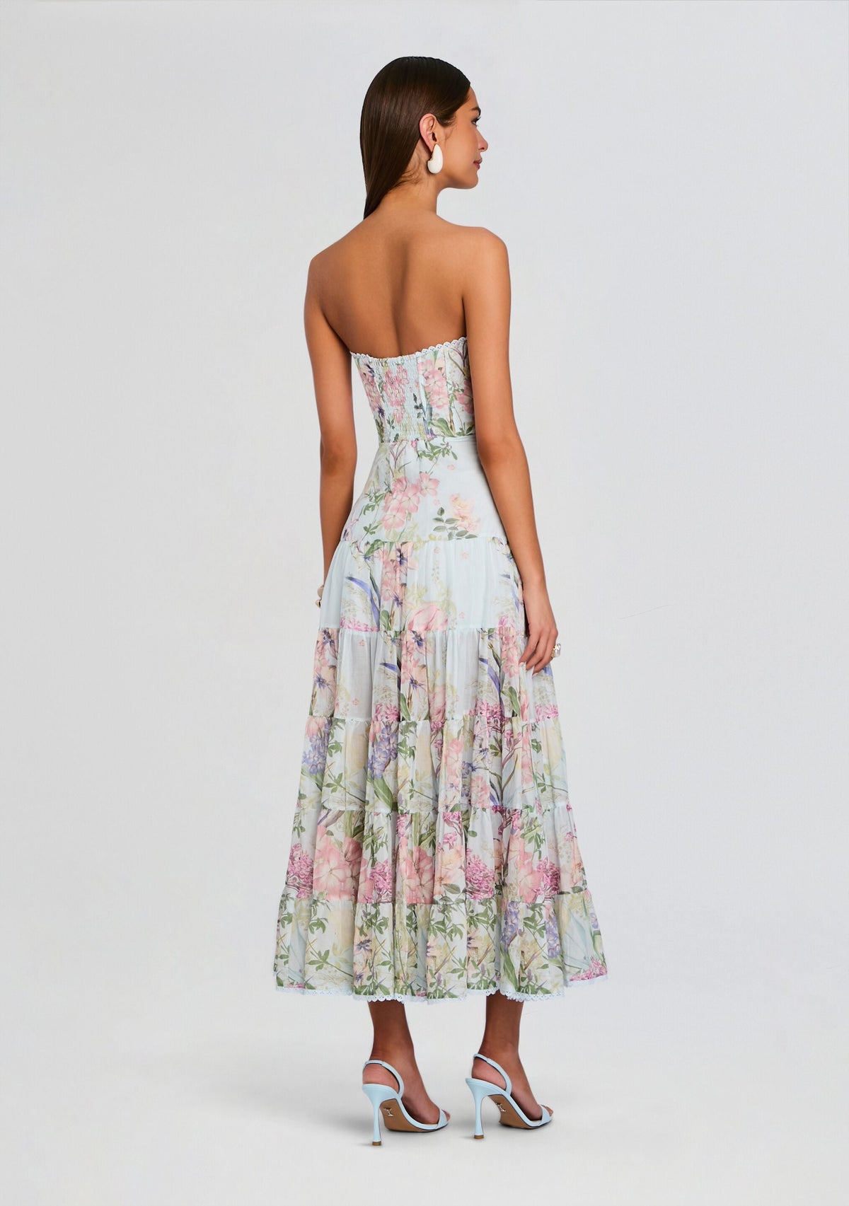 Danny Long Dress by Charo Ruiz in Blue Botanic, product image 4