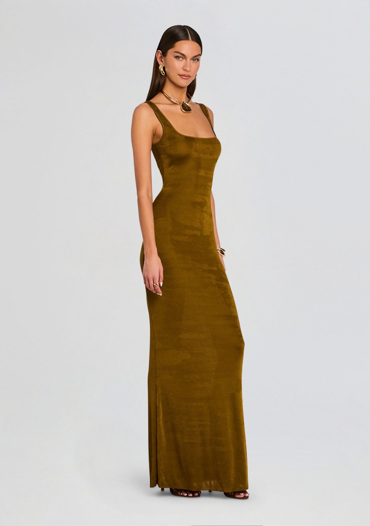 Luna Maxi Dress by SEROYA in Ochre, product image 3