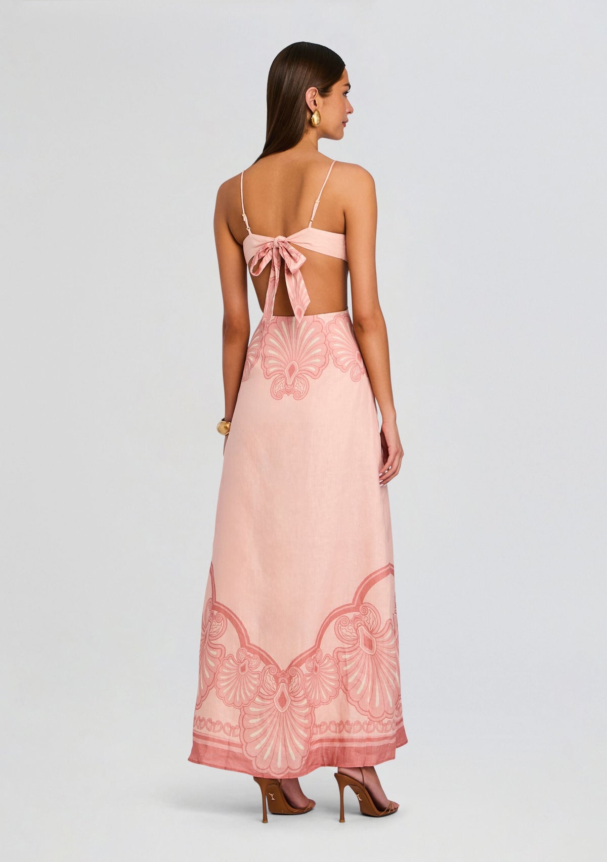 Maya Maxi Dress by Shani Shemer in Pink Shell Print, product image 4