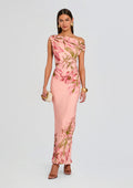 Cain One Shoulder Maxi Dress by Rococo Sand in Peach, product image 1