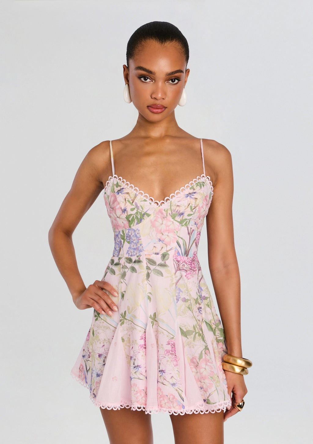 Marlene Short Dress by Charo Ruiz in Pink Botanic, product image 5