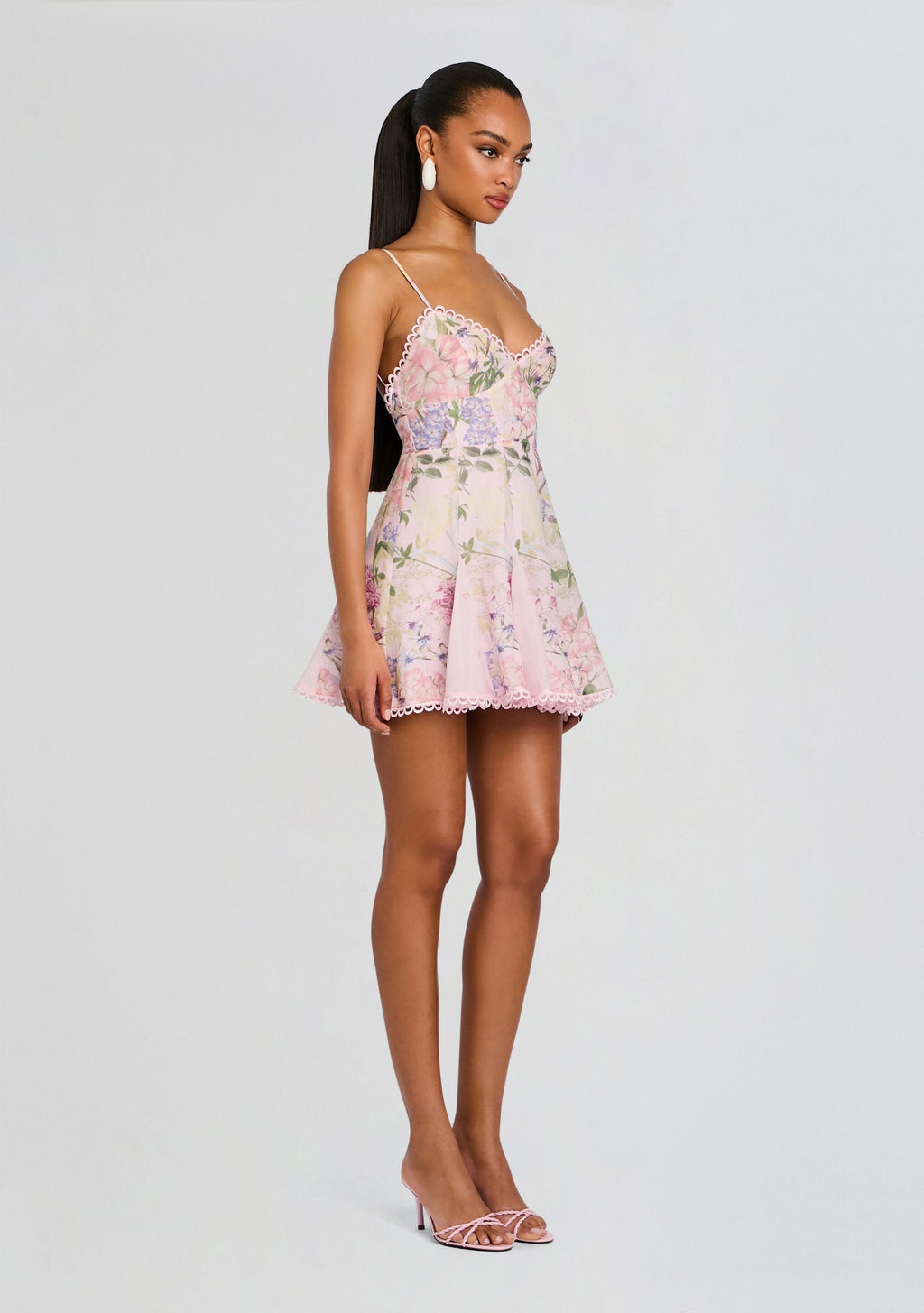 Marlene Short Dress by Charo Ruiz in Pink Botanic, product image 3